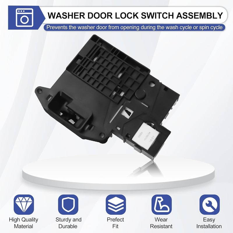 Vypart EBF61315802 Washer Door Lock Switch with MFG63099101 Strike - for LG WM3770HVA WM3770HWA WM9000HVA & Kenmore 79641262610, Replaces EBF62534401 Door Latch - Image 3
